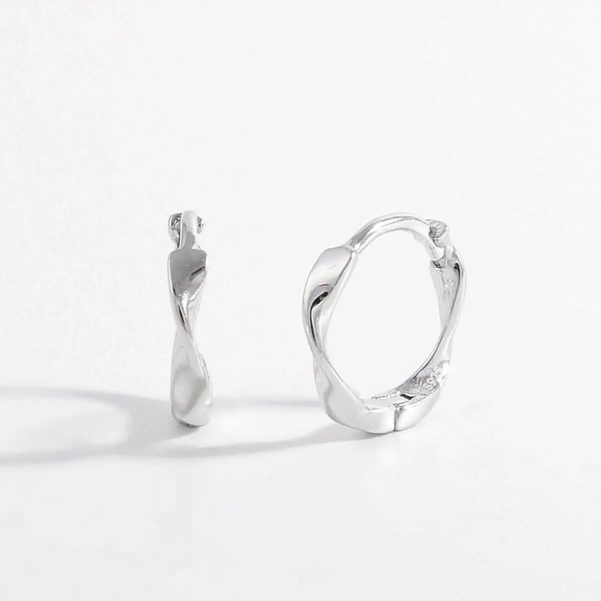 Sterling silver hoop earrings - Love Salve